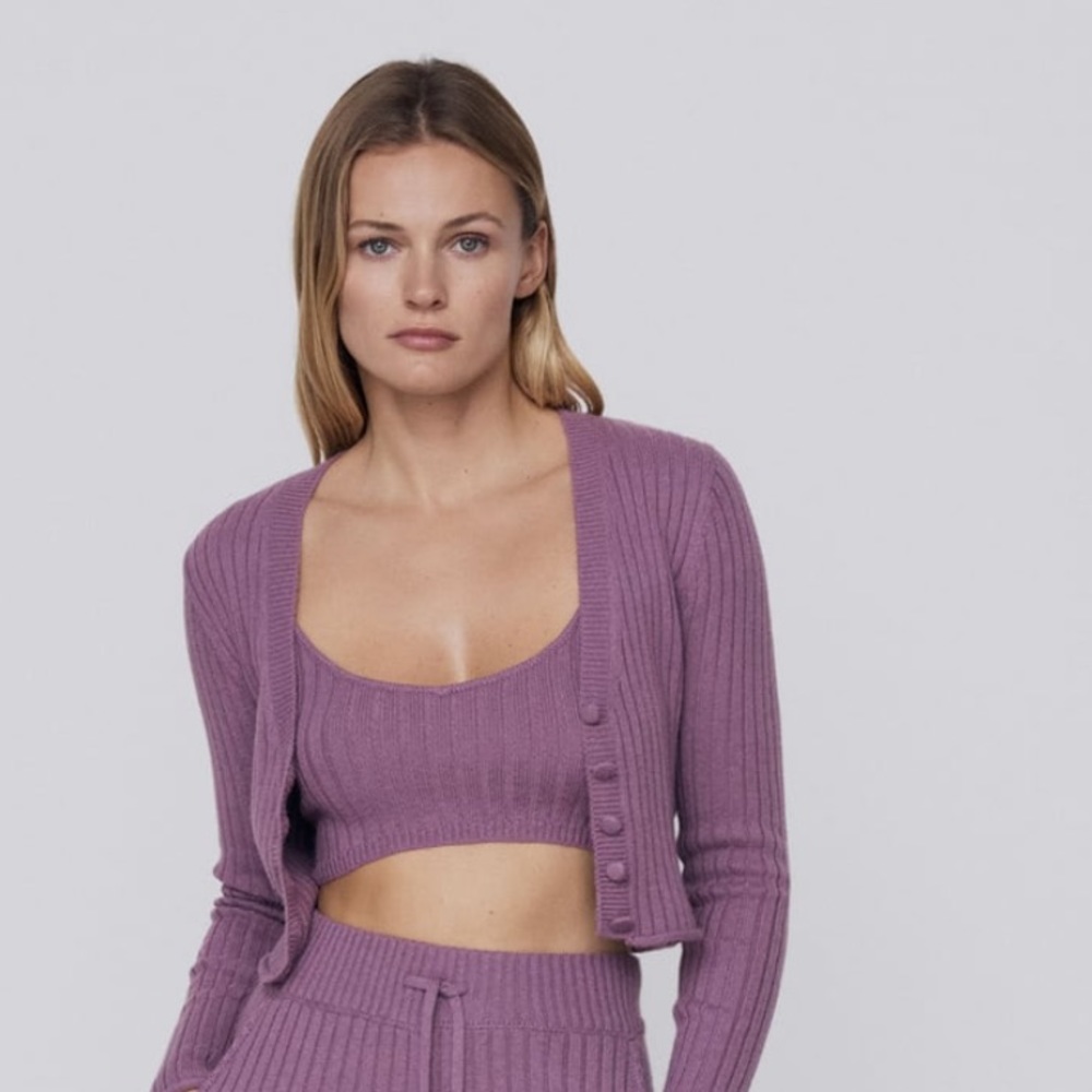 Crop top and sweater sold together. Beautiful set